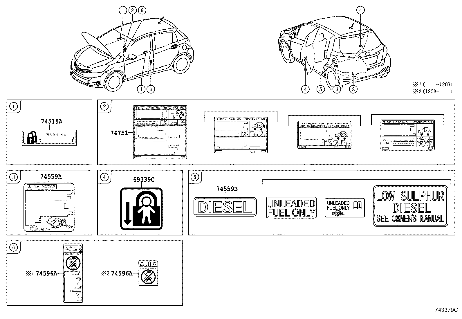 42661-0D421 LABEL, TIRE PRESSURE INFORMATION product image