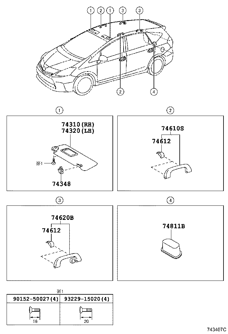 74271-47070 PANEL ASSY, REAR DOOR ARMREST BASE, RH product image