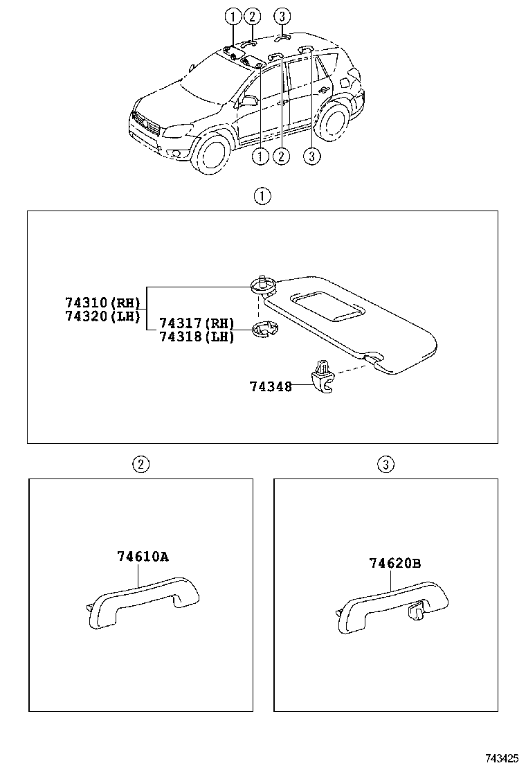74271-0R010-B0 PANEL, REAR DOOR ARMREST BASE, UPPER RH product image
