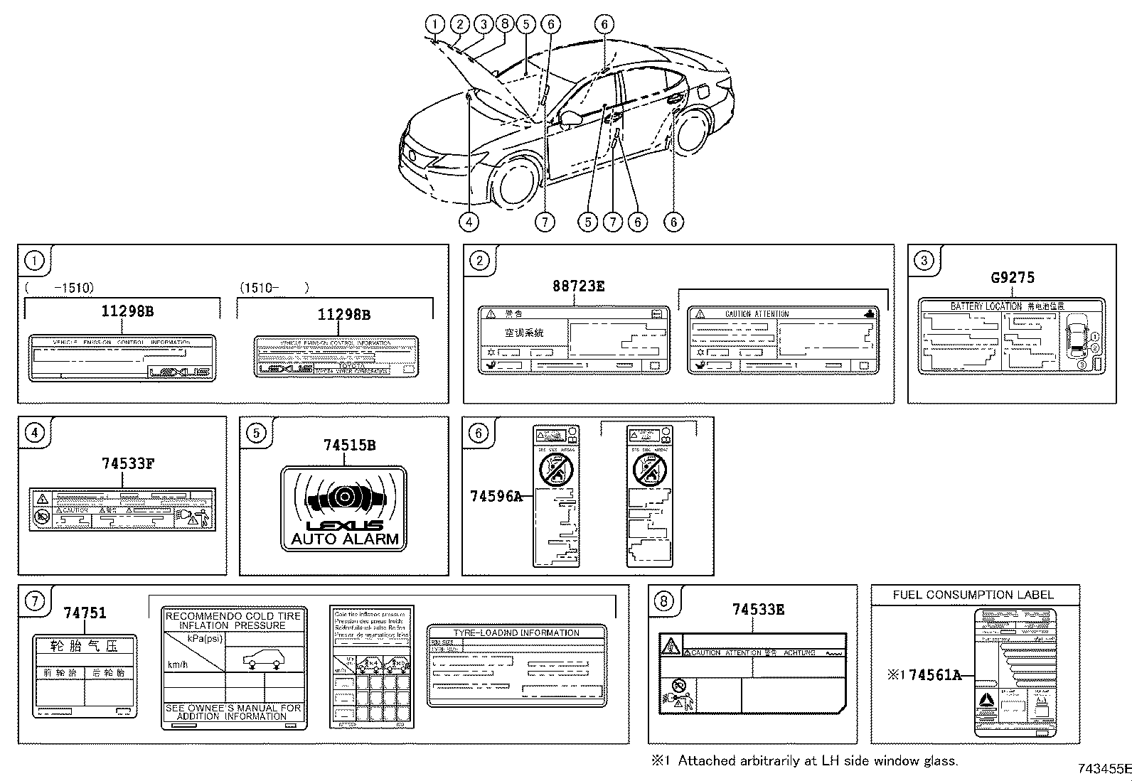 74561-33261 LABEL, FUEL CONSUMPTION INFORMATION product image