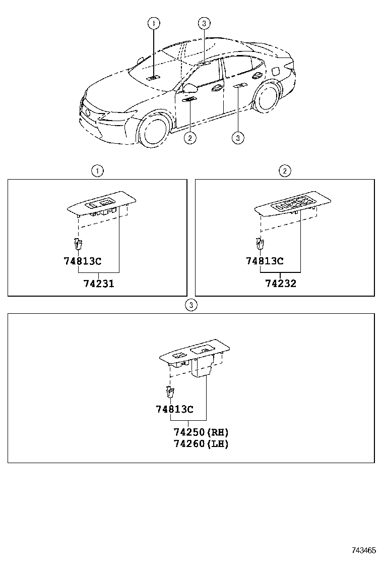 74240-33140 PANEL, FRONT ARMREST BASE, UPPER LH product image