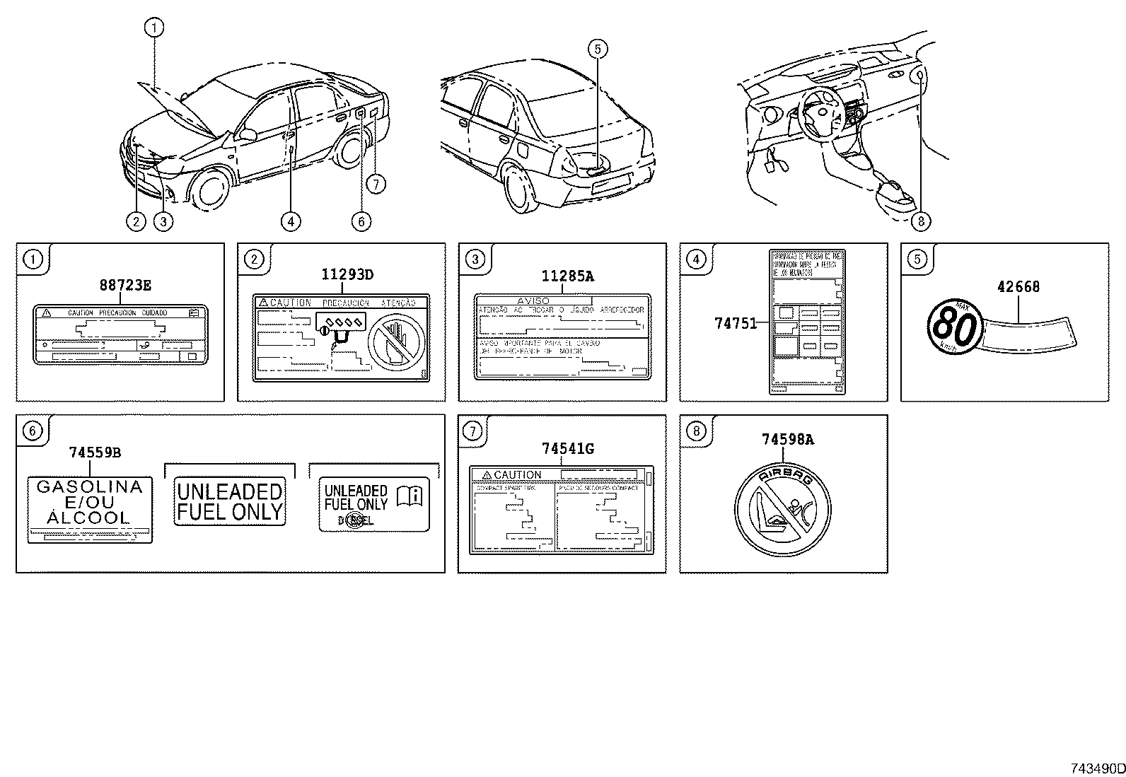 11285-0Y030 LABEL, COOLANT SYSTEM NOTICE product image