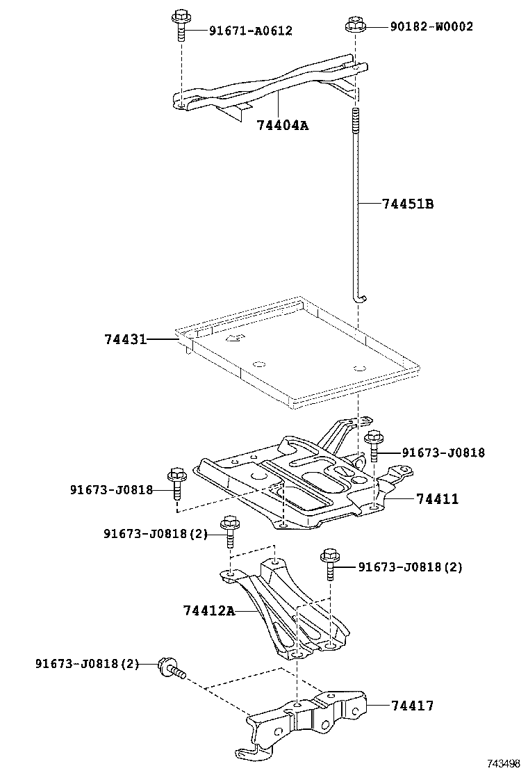 74412-02030 CARRIER, BATTERY, NO.2 product image