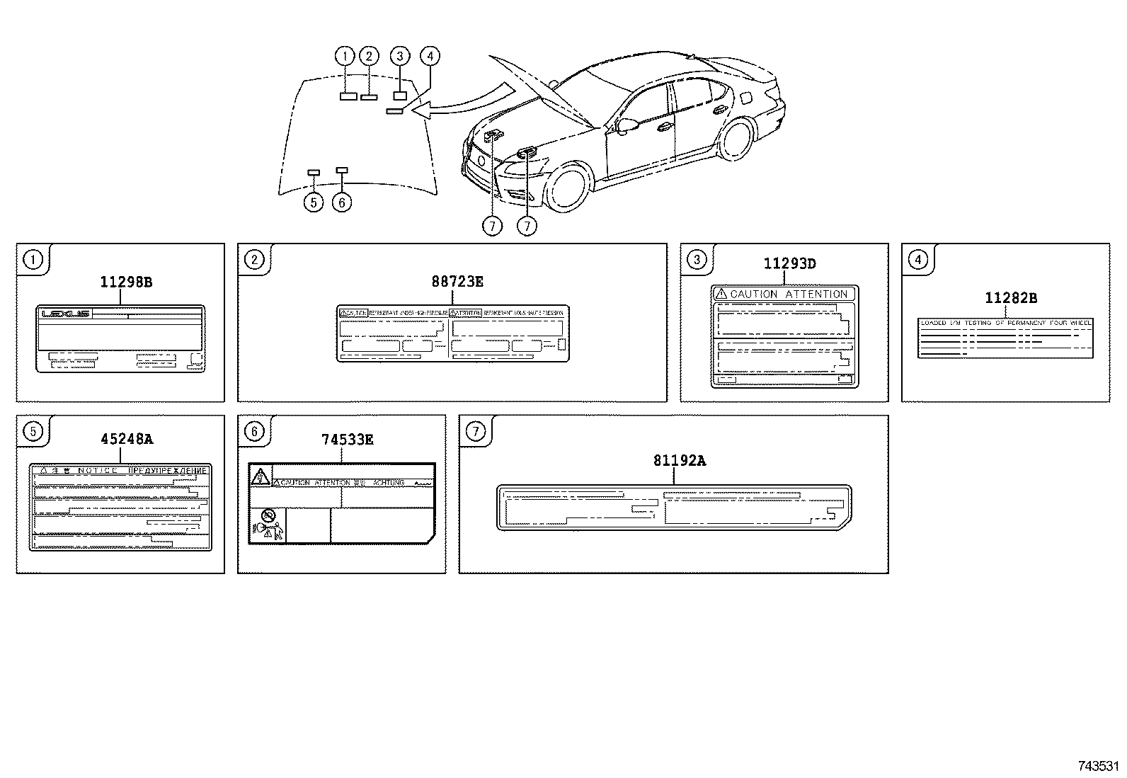 11298-38540 LABEL, EMISSION CONTROL INFORMATION product image