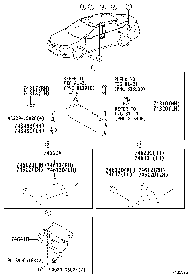 74232-07030 PANEL, FRONT ARMREST BASE, UPPER LH product image