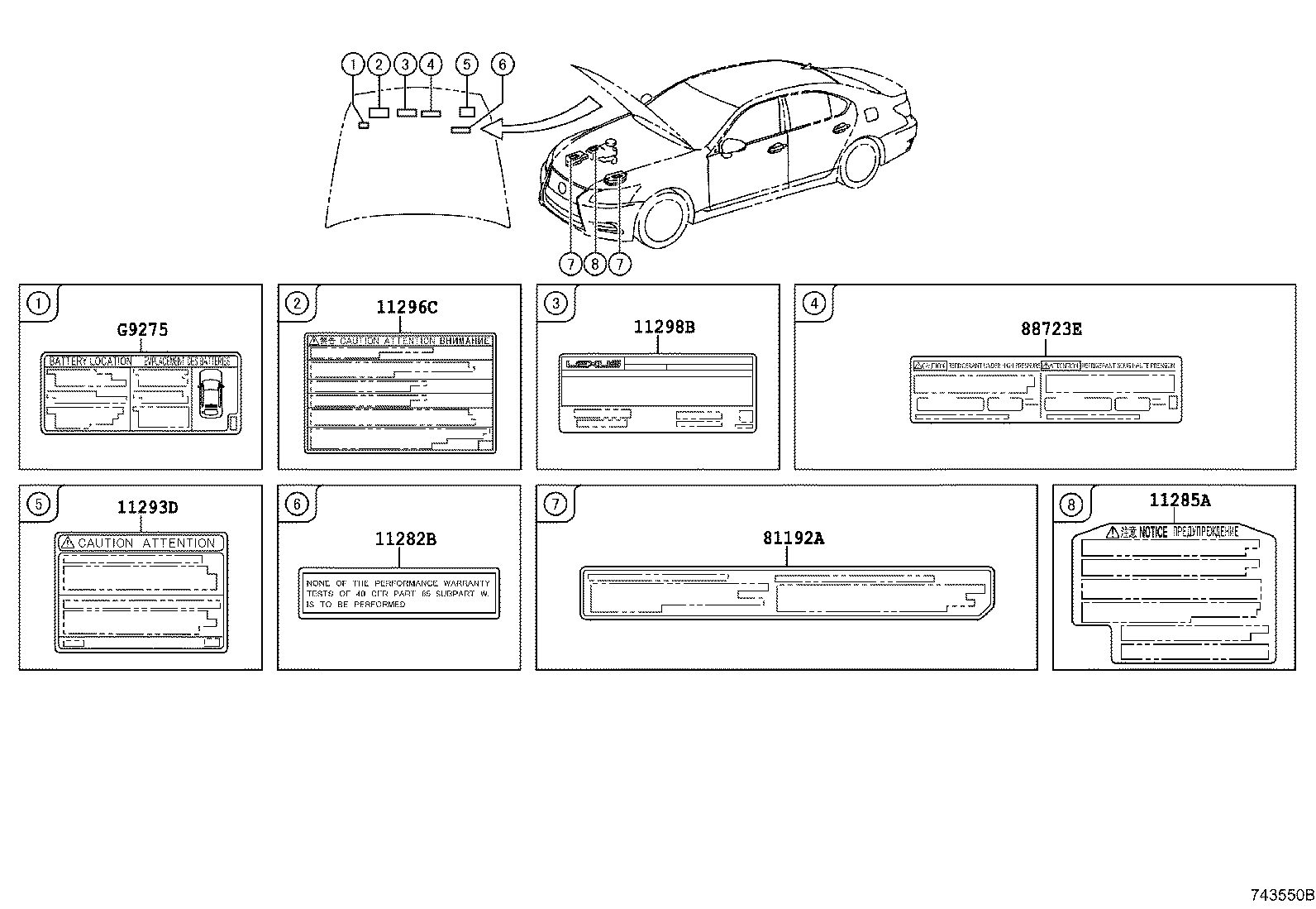 Toyota 11298-38520 LABEL, EMISSION CONTROL INFORMATION