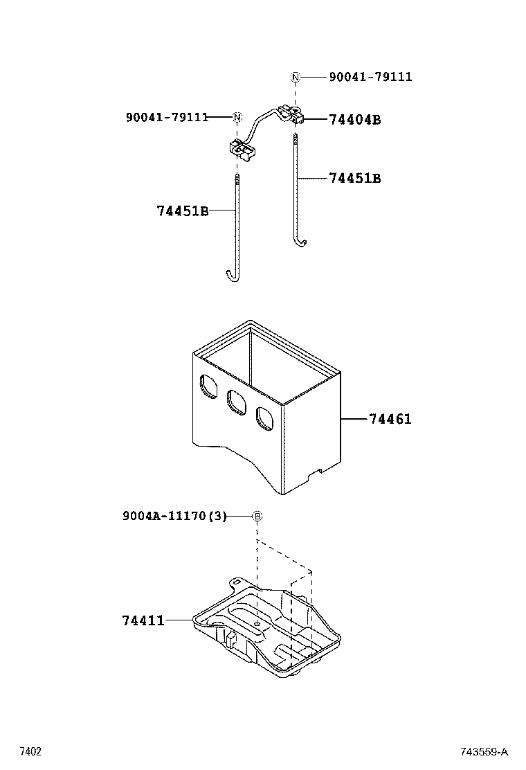 74405-BZ060 COVER, BATTERY product image