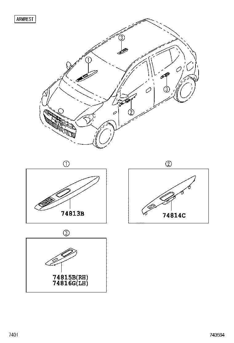 74348-BZ060-B1 HOLDER, VISOR product image