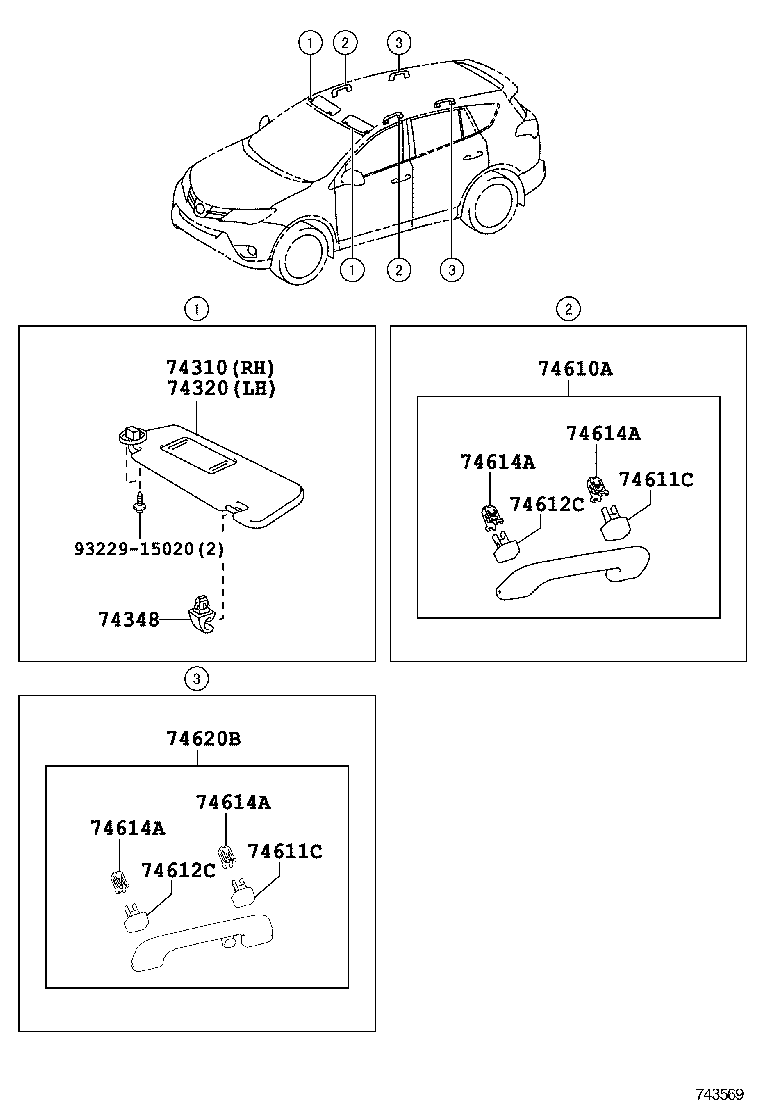74231-42280 PANEL, FRONT ARMREST BASE, UPPER RH product image