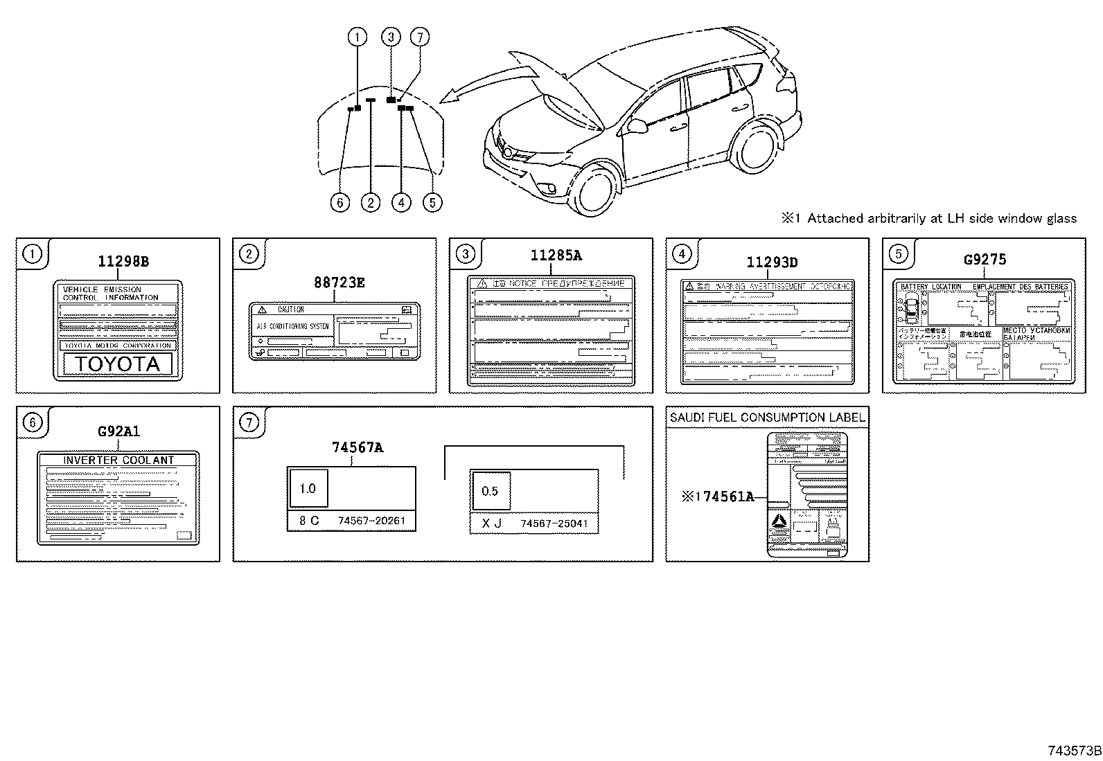 74561-42130 LABEL, FUEL CONSUMPTION INFORMATION product image