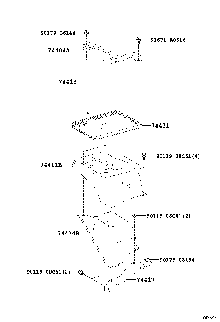 74451-10061 BOLT, BATTERY CLAMP product image