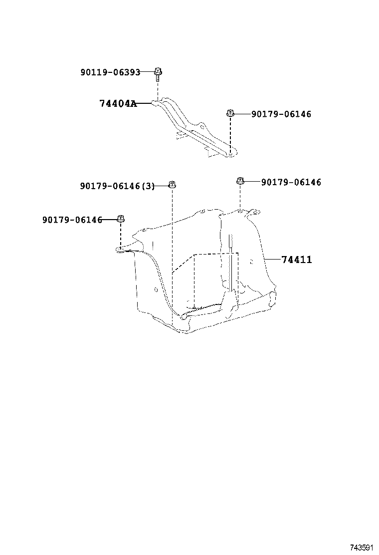 74406-30070 CLAMP SUB-ASSY, BATTERY product image