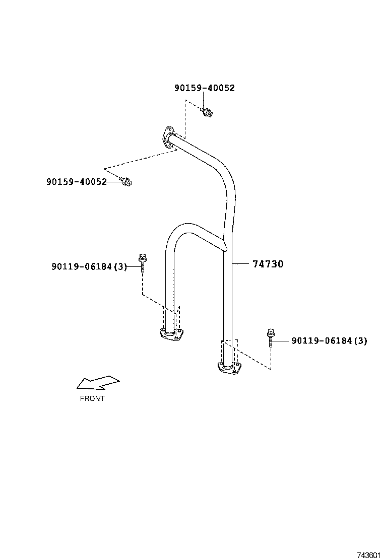 74730-0S010 FRAME ASSY, HAND GRIP product image