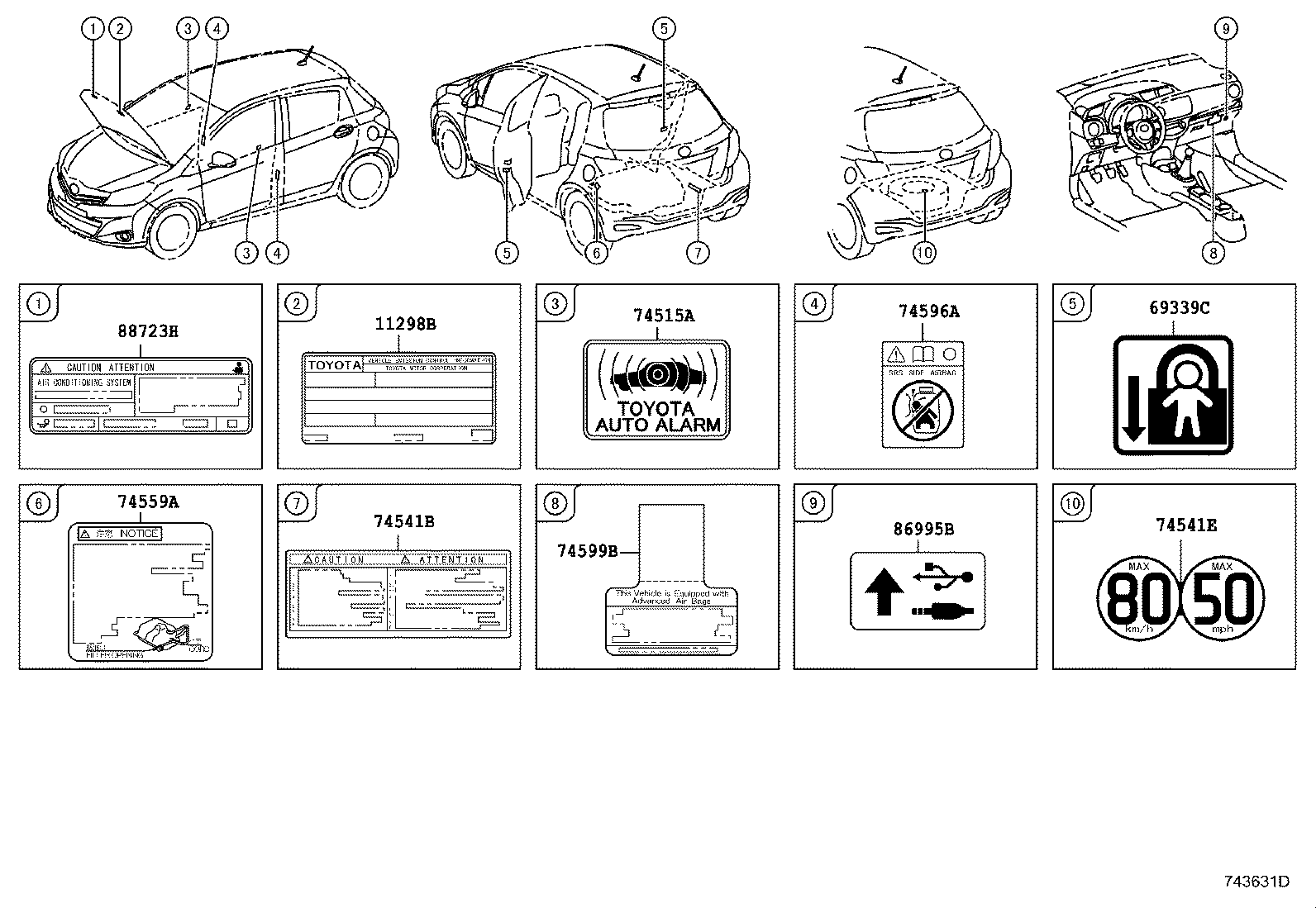 Toyota 16793-31030 Genuine Toyota Part