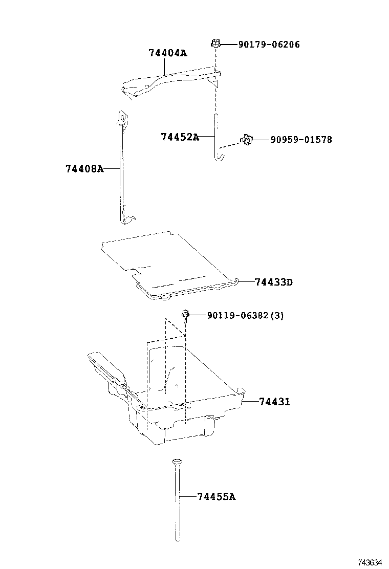 74410-53010 CARRIER ASSY, BATTERY product image