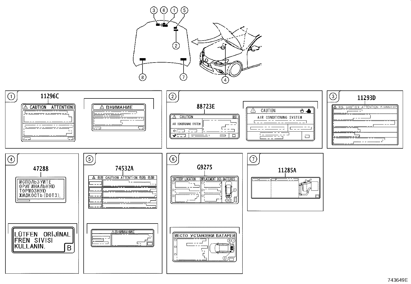 11285-31050 LABEL, COOLANT SYSTEM NOTICE product image