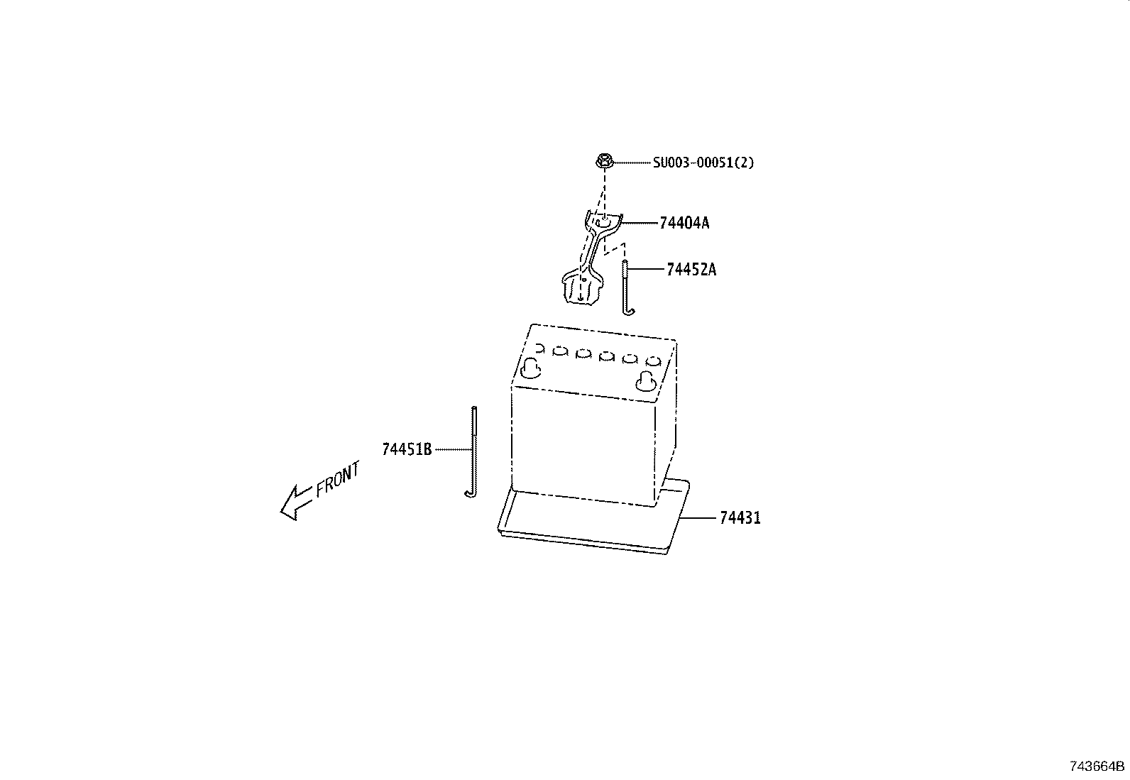 SU003-02412 TRAY, BATTERY product image