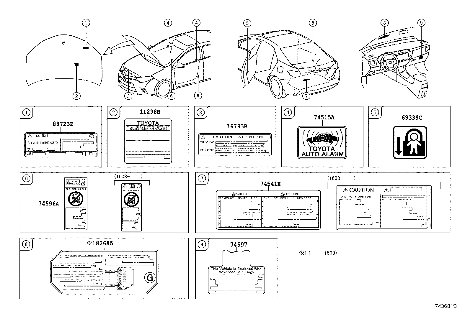 Toyota 11298-0T440 LABEL, EMISSION CONTROL INFORMATION