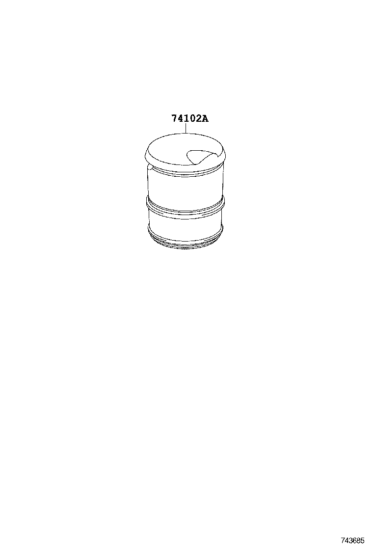 74110-0R010 RECEPTACLE ASSY, FRONT ASH product image