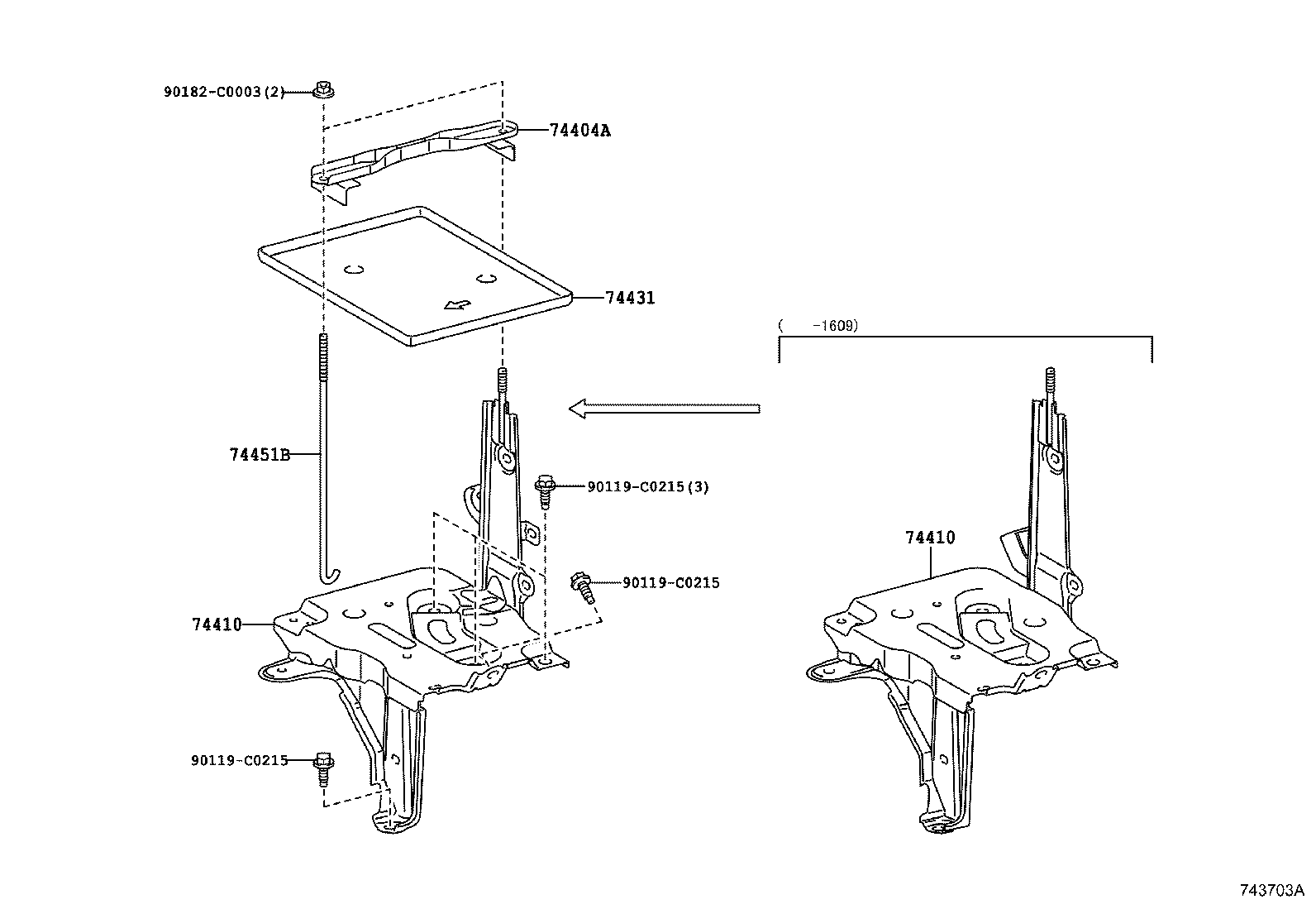 74451-52080 BOLT, BATTERY CLAMP product image