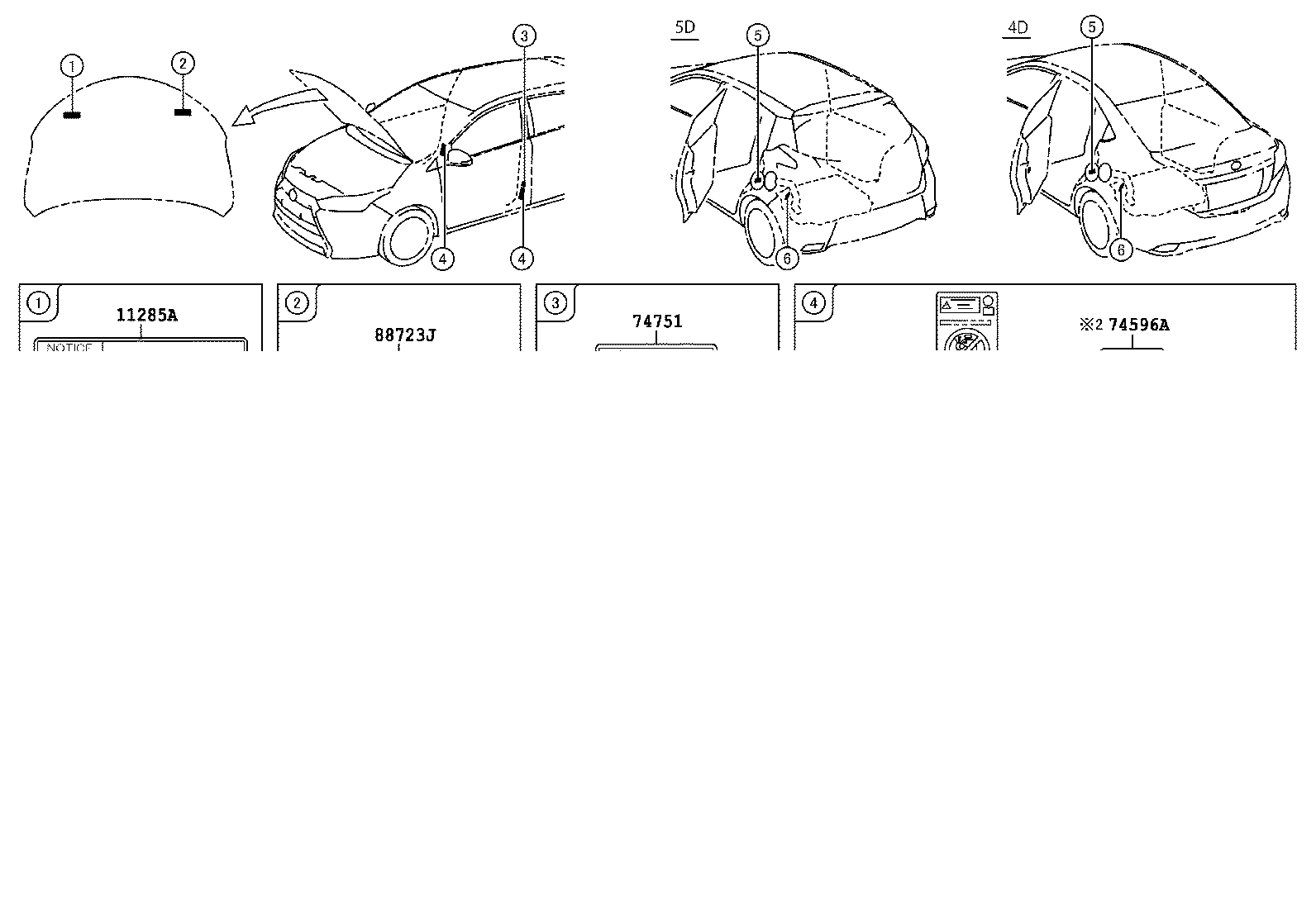 42661-0DA40 LABEL, TIRE PRESSURE INFORMATION product image