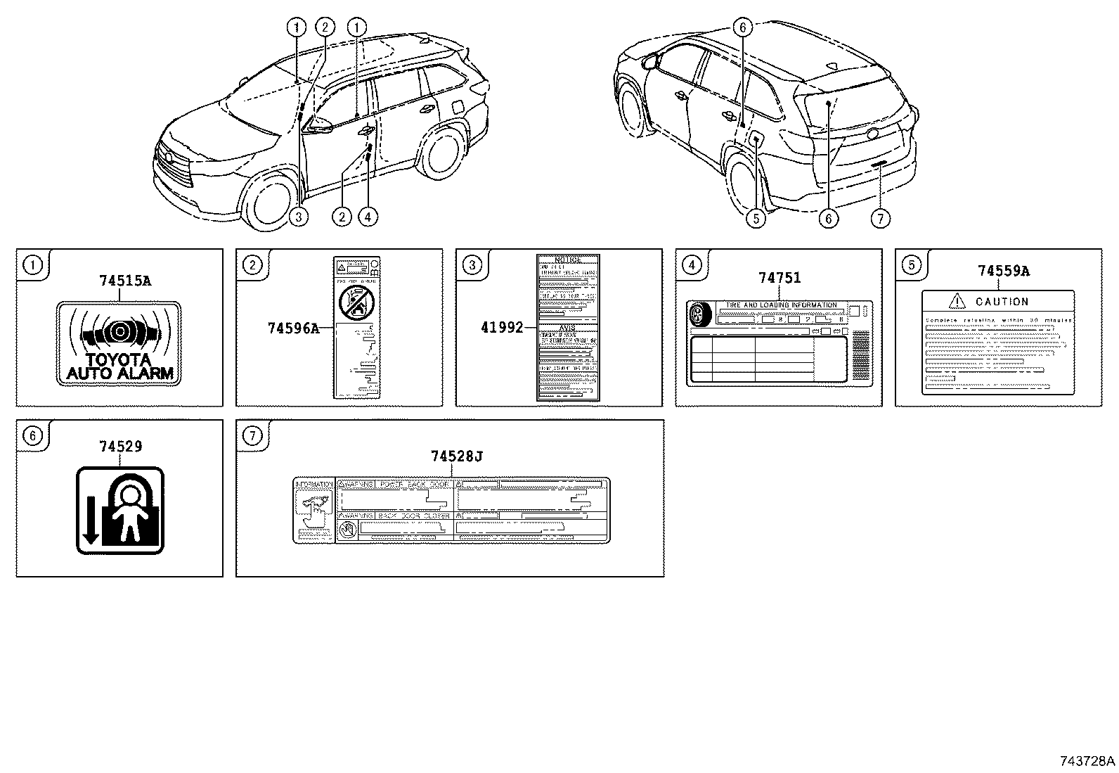 Toyota 82685-0E010 PLATE, CAUTION