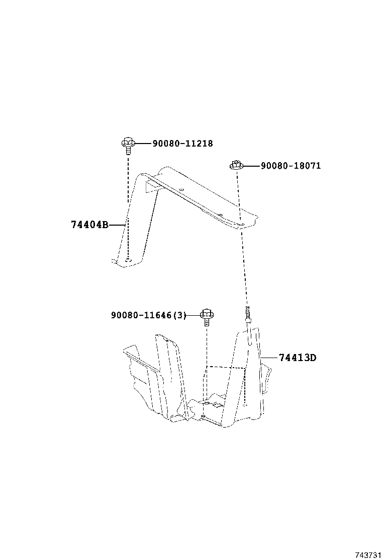 74402-0E010 BRACKET SUB-ASSY, BATTERY product image