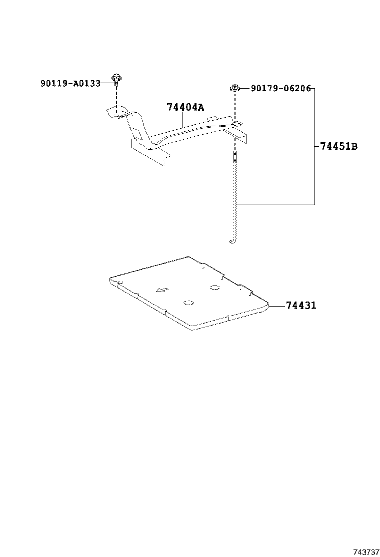 74451-06011 BOLT, BATTERY CLAMP product image