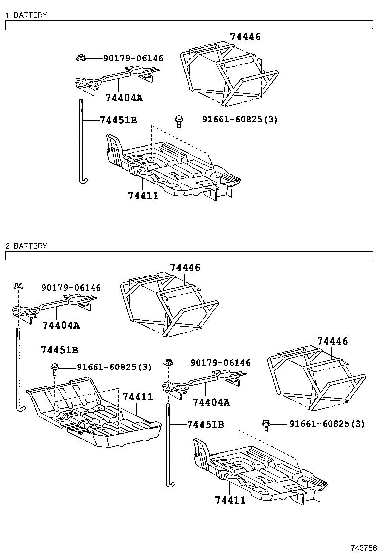 74404-26110 CLAMP SUB-ASSY, BATTERY product image