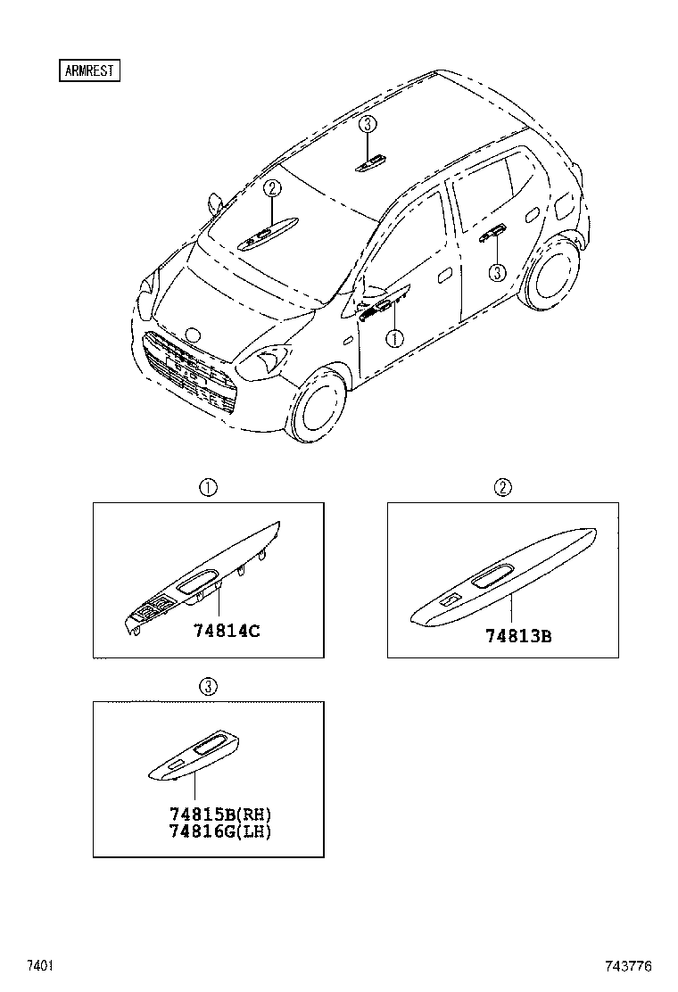 74348-BZ060-B1 HOLDER, VISOR product image