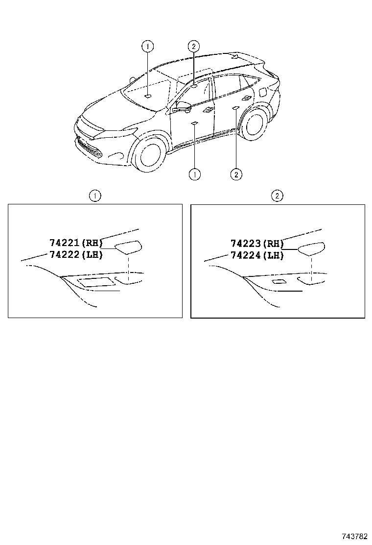 74221-48030 COVER, DOOR ARMREST, RH product image