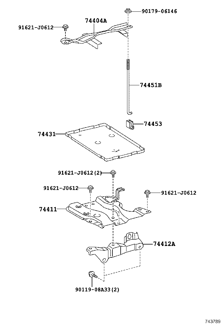 74410-02230 CARRIER, BATTERY, NO.2 product image