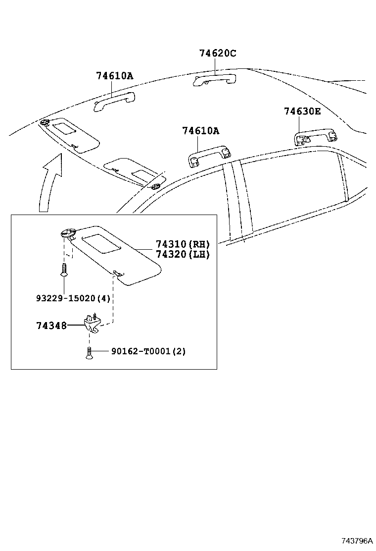 74271-02750-C0 PANEL, REAR DOOR ARMREST BASE, UPPER RH product image