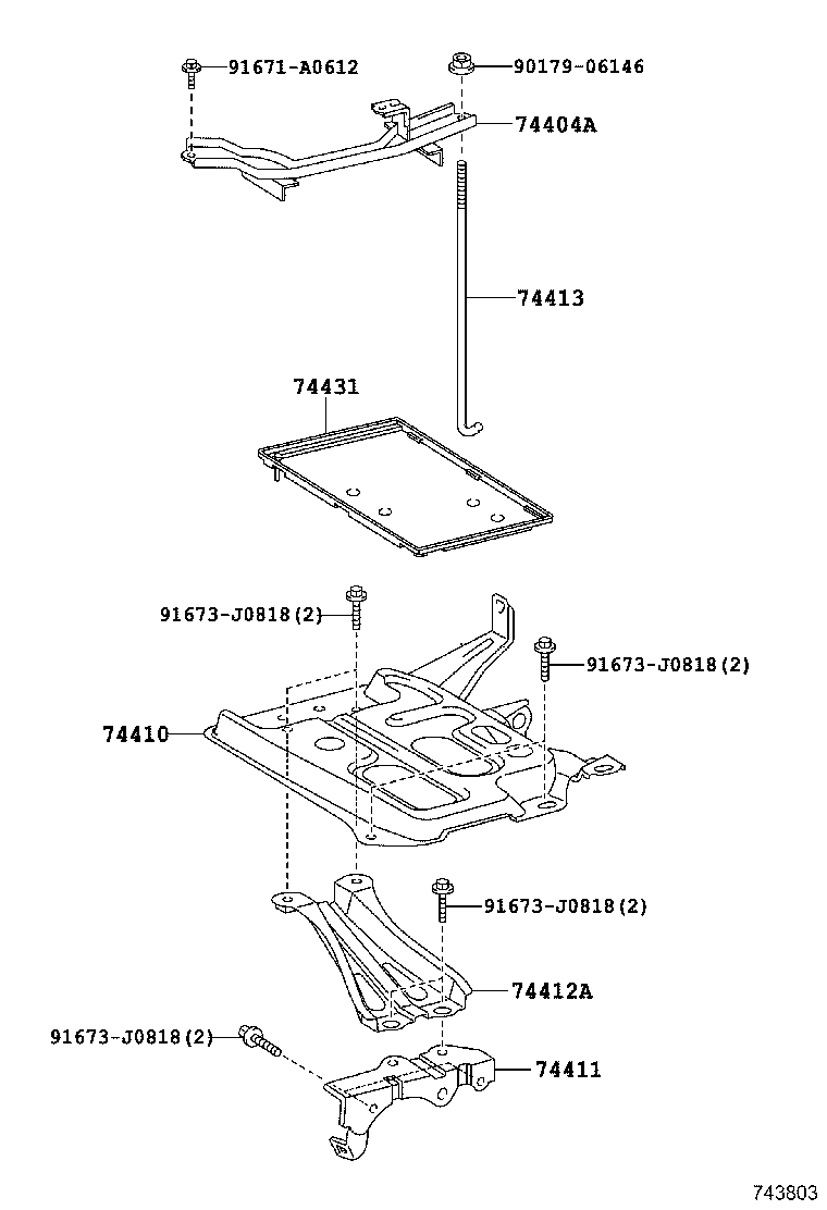 74412-02070 CARRIER, BATTERY, NO.2 product image