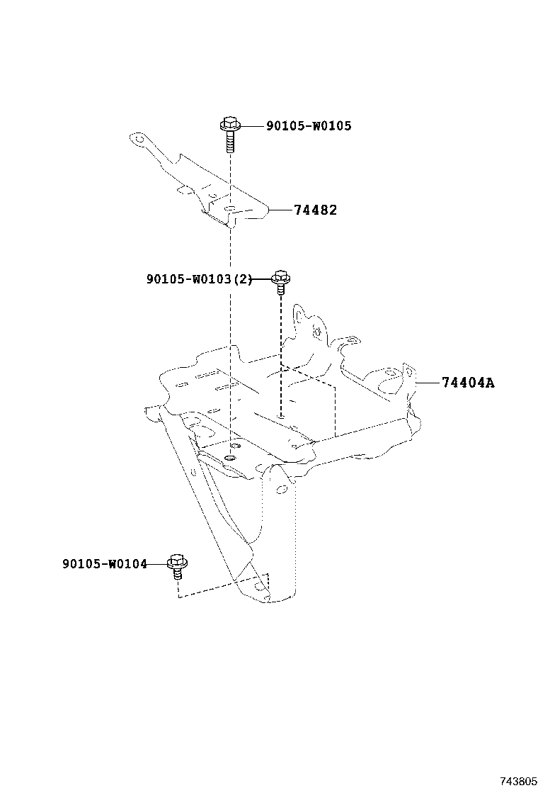 74482-0H040 CLAMP, BATTERY, NO.2 product image