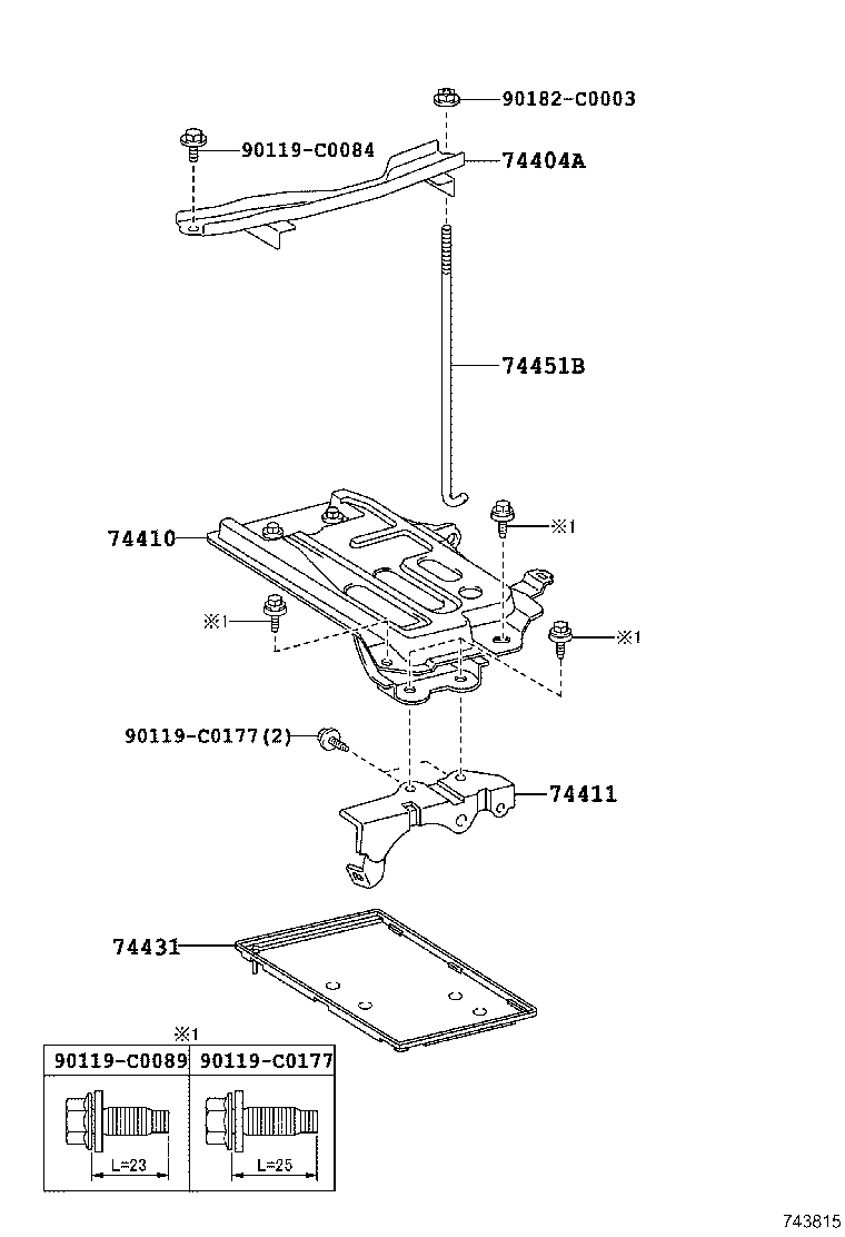 74403-02030 CARRIER, BATTERY product image