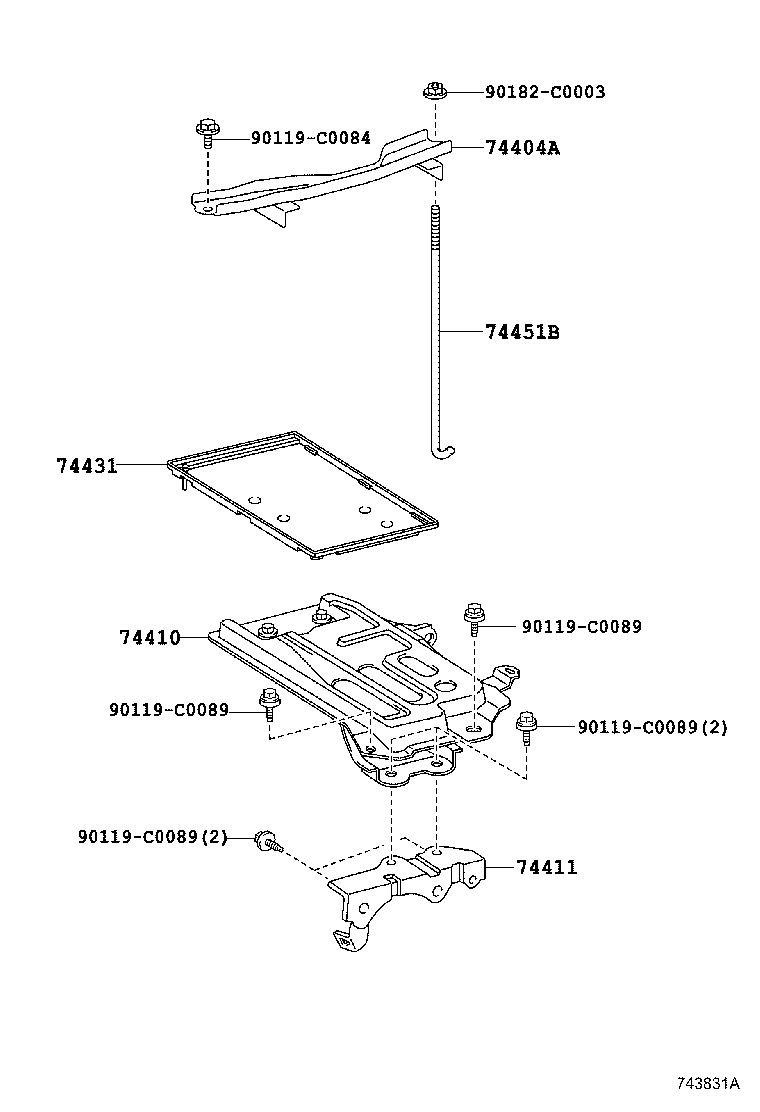 74403-02040 CARRIER, BATTERY product image