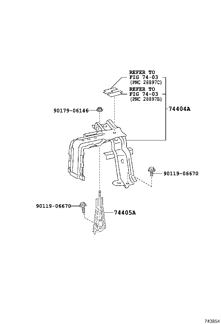 74401-78010 BRACKET, BATTERY CARRIER product image