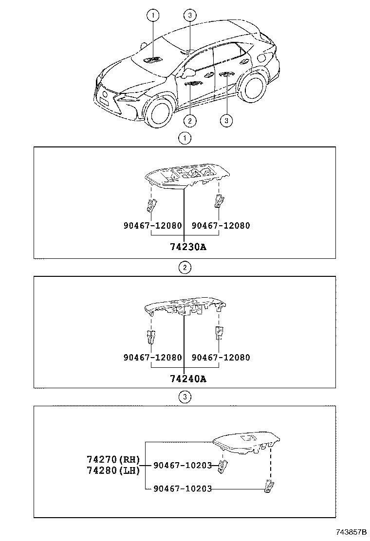 74230-78020 PANEL ASSY, FRONT DOOR ARMREST BASE, RH product image