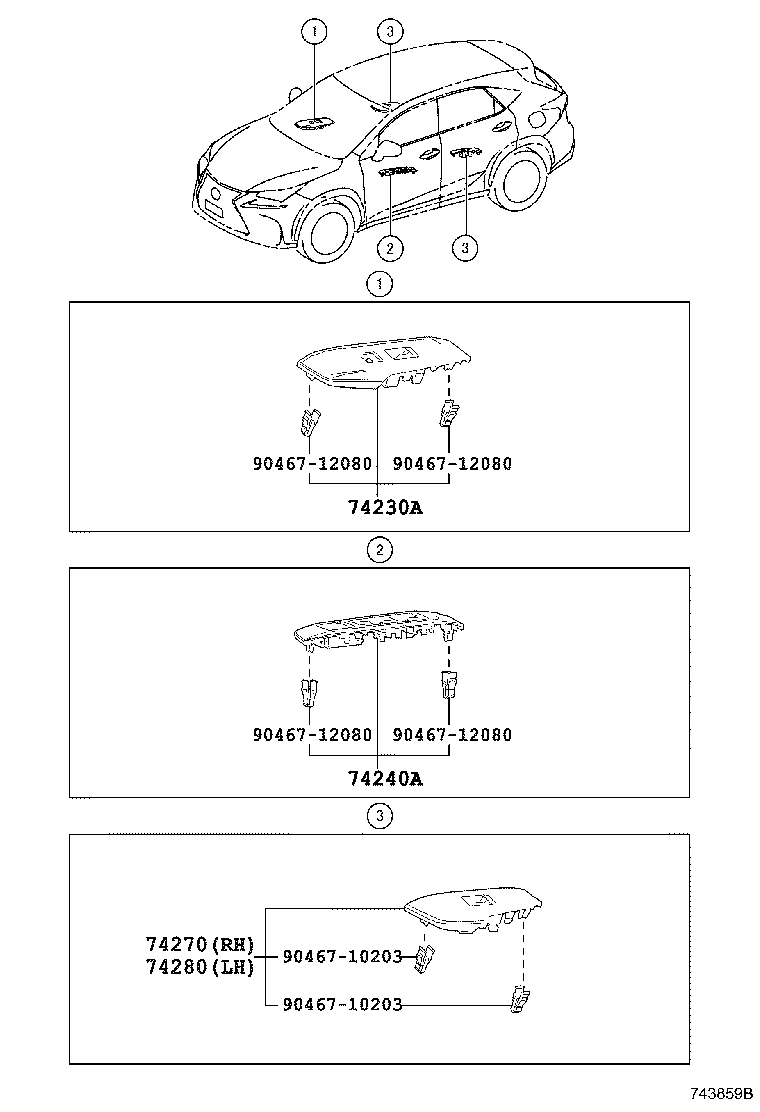 Toyota 74611-12040-A2 COVER, ASSIST GRIP