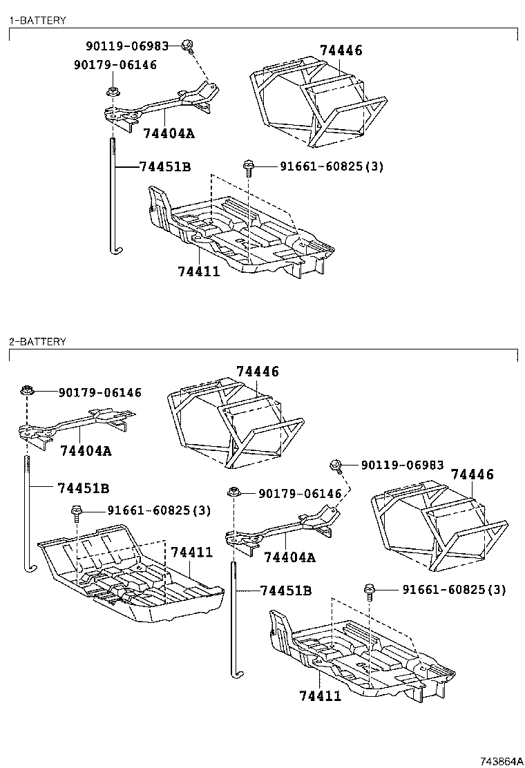 74404-26110 CLAMP SUB-ASSY, BATTERY product image