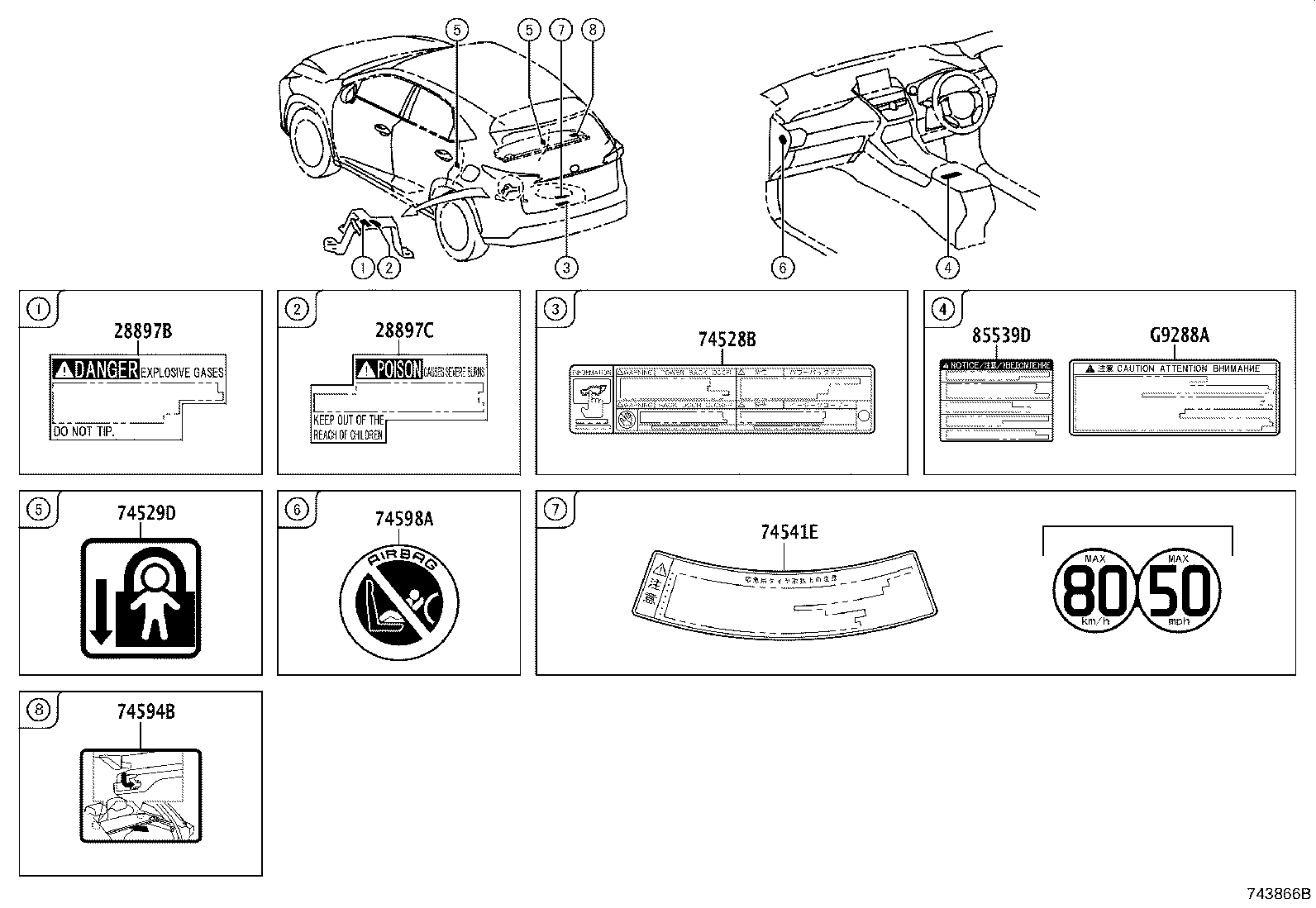 42661-78030 LABEL, TIRE PRESSURE INFORMATION product image