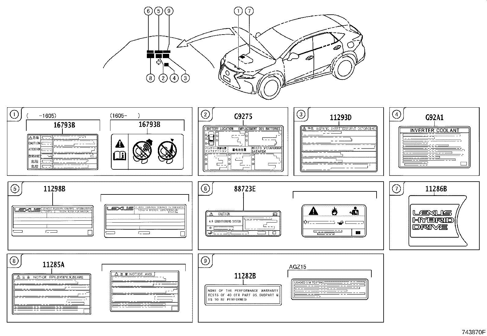 Toyota 11285-36040 LABEL, COOLANT SYSTEM NOTICE