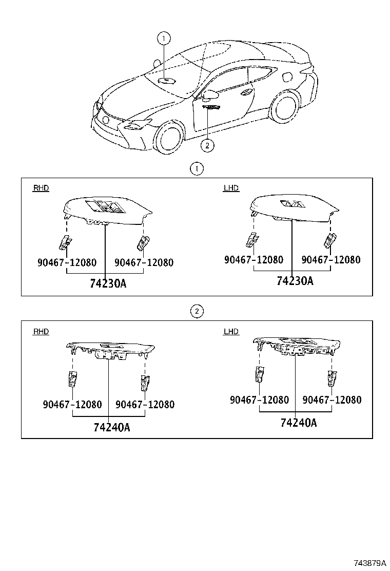 74230-24210 PANEL ASSY, FRONT DOOR ARMREST BASE, RH product image