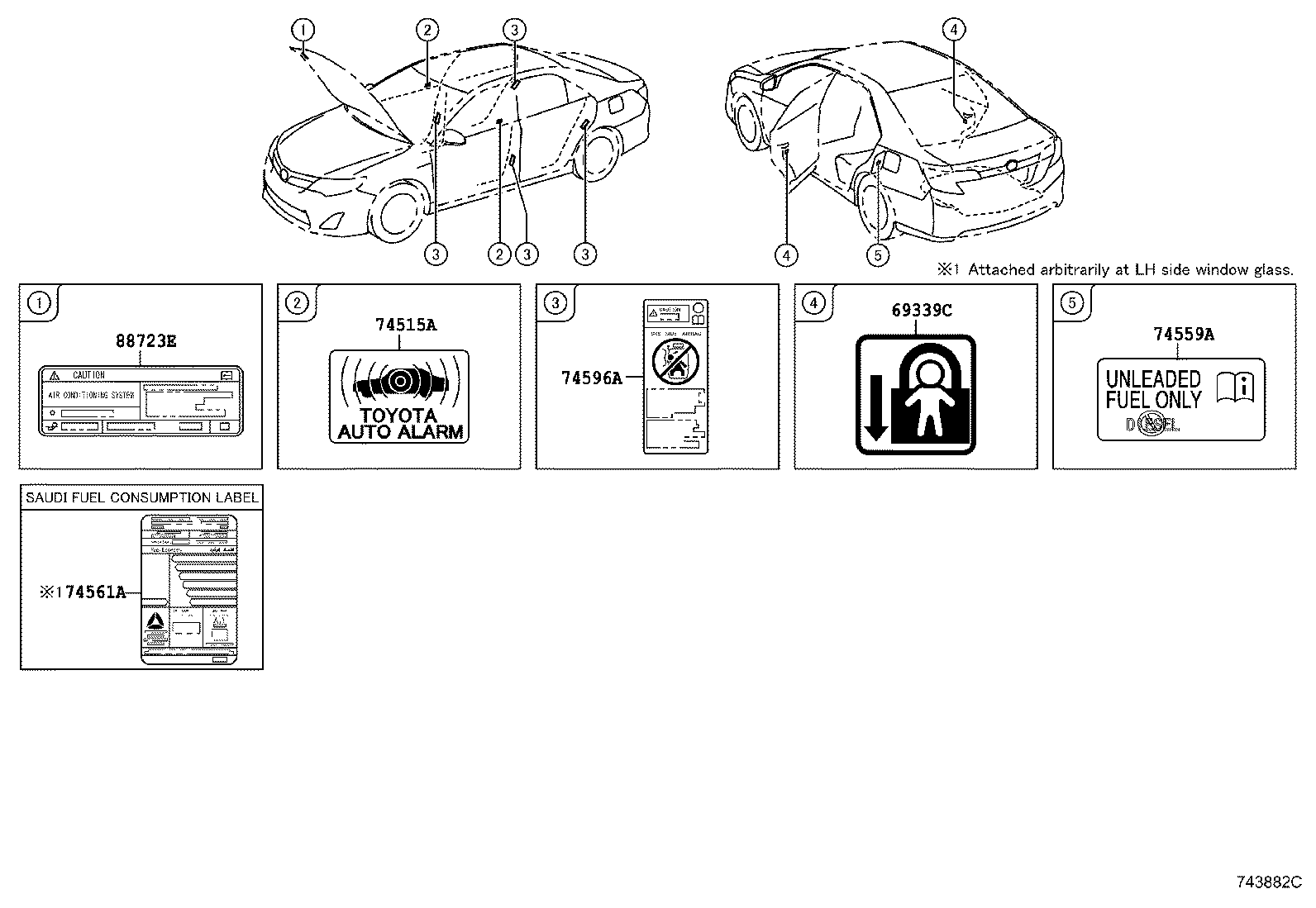 74561-33090 LABEL, FUEL CONSUMPTION INFORMATION product image