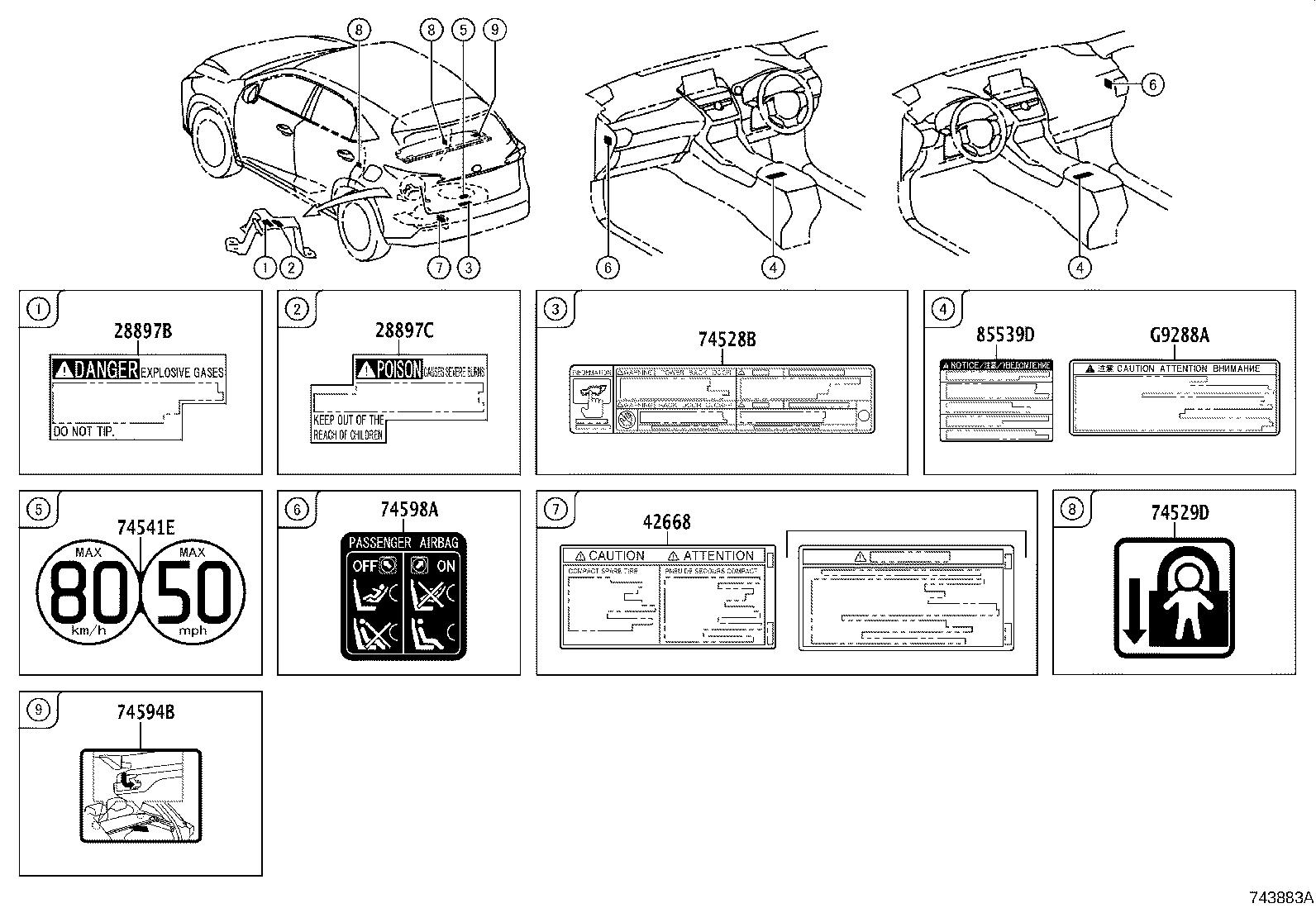28897-36020 LABEL, BATTERY CAUTION, NO.2 product image
