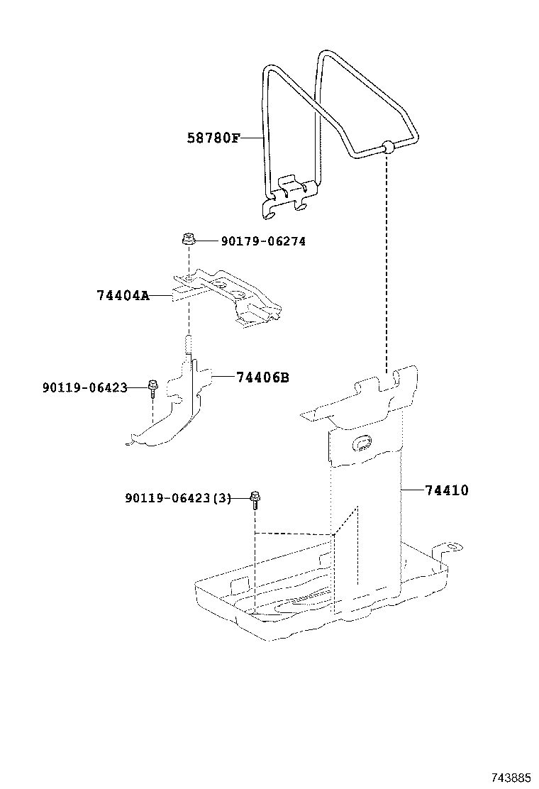 74431-30222 TRAY, BATTERY product image