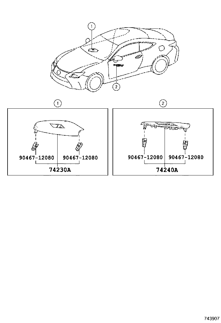74240-24080-C2 PANEL ASSY, FRONT DOOR ARMREST BASE, LH product image