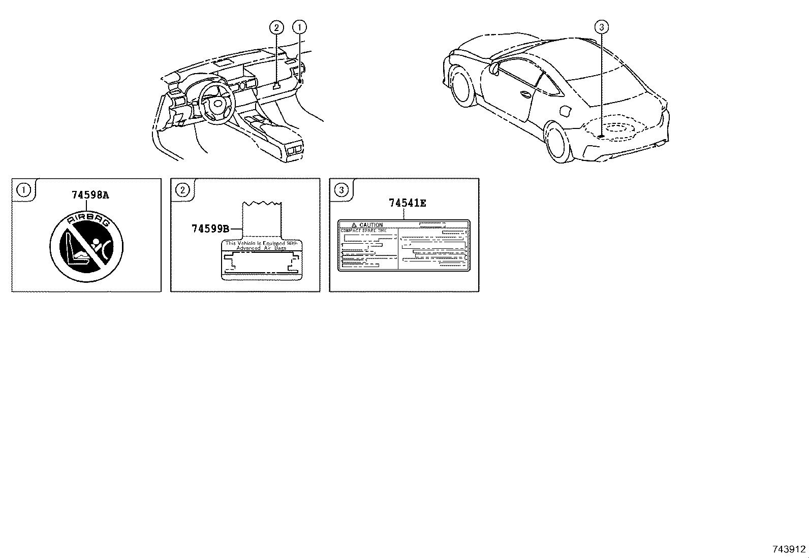 42661-24360 LABEL, TIRE PRESSURE INFORMATION product image