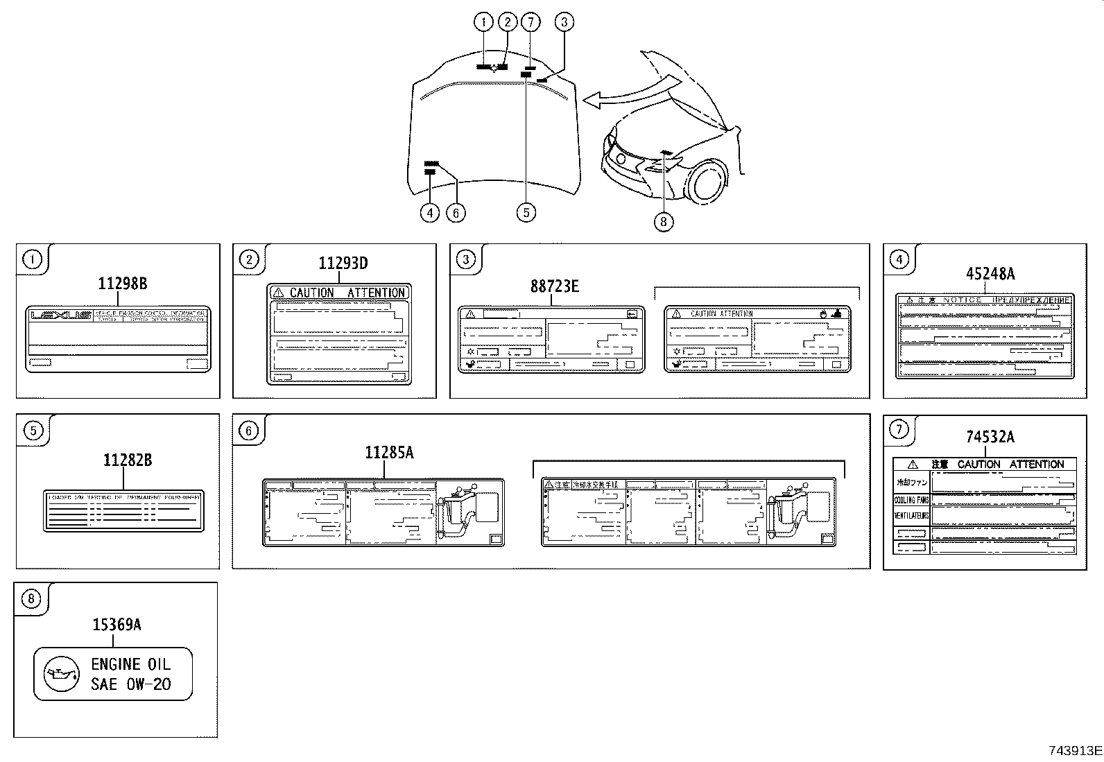 Toyota 42661-24360 LABEL, TIRE PRESSURE INFORMATION